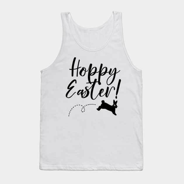 Hoppy Easter with Bouncing Easter Bunny Tank Top by Scarebaby